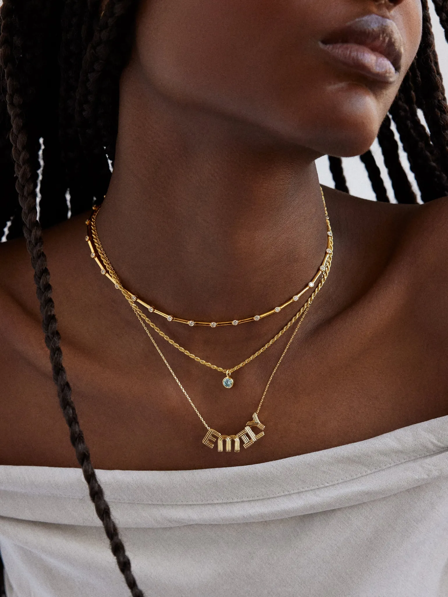 Retro Letter Custom Necklace - Retro Bubble Letter
