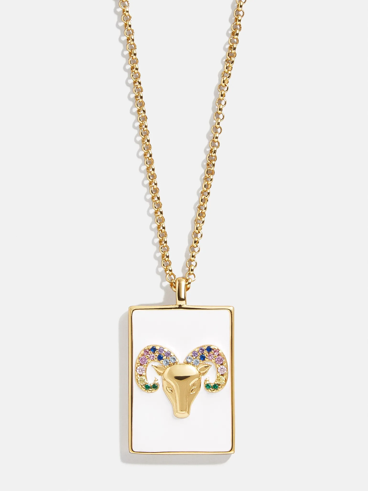Reversible 18K Gold Vermeil Zodiac Pendant Necklace - Aries