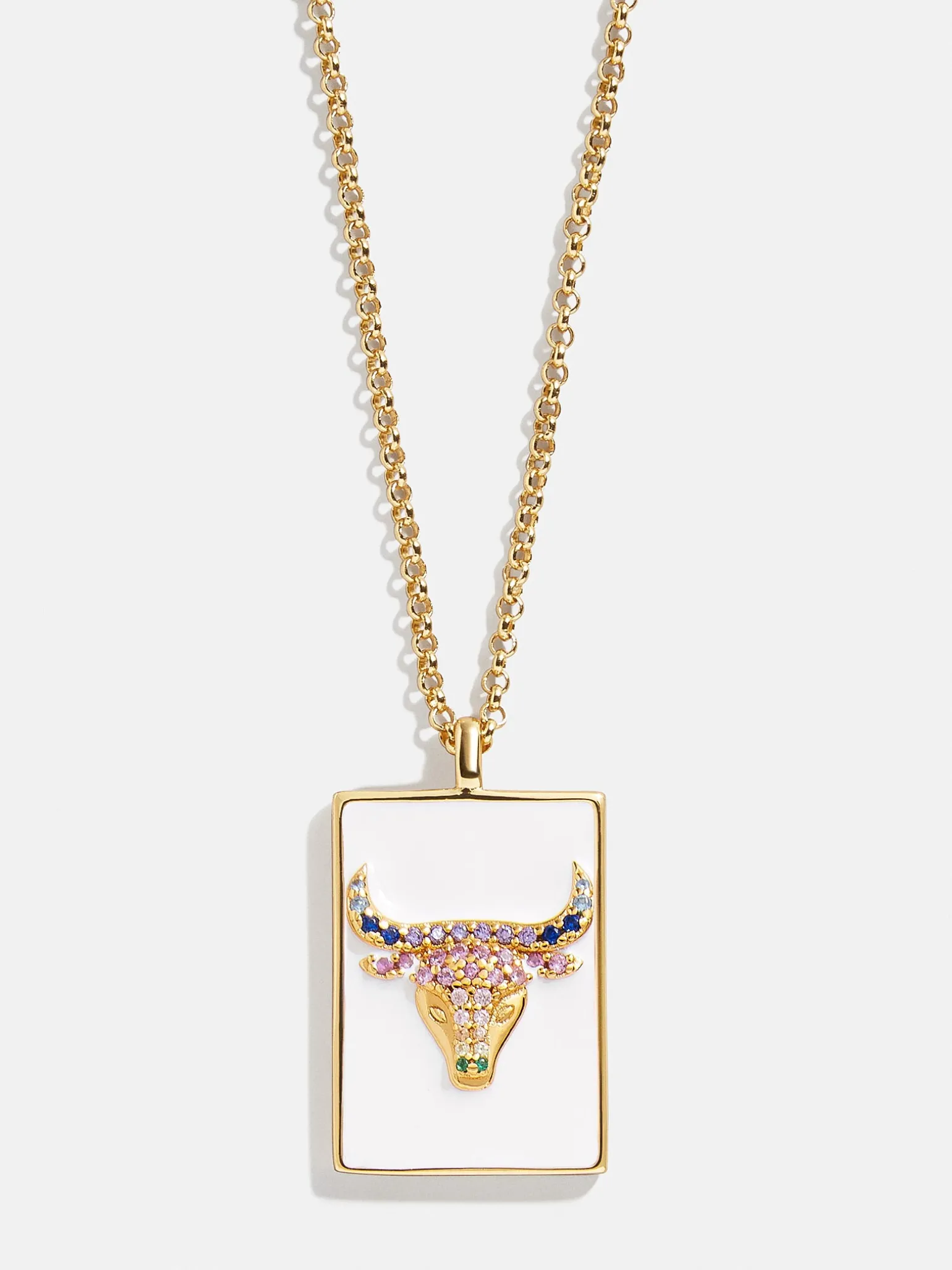 Reversible 18K Gold Vermeil Zodiac Pendant Necklace - Taurus