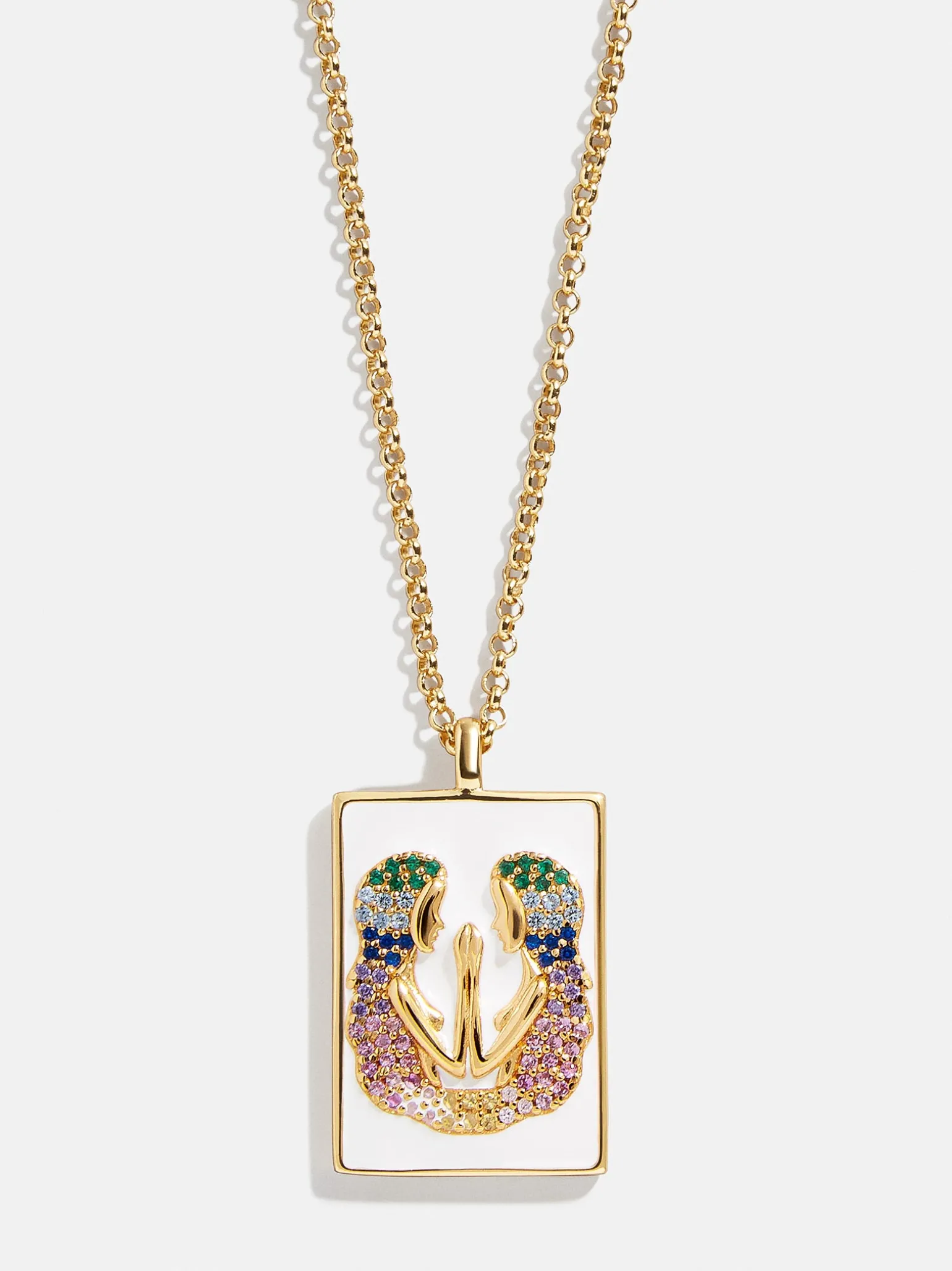 Reversible 18K Gold Vermeil Zodiac Pendant Necklace - Gemini