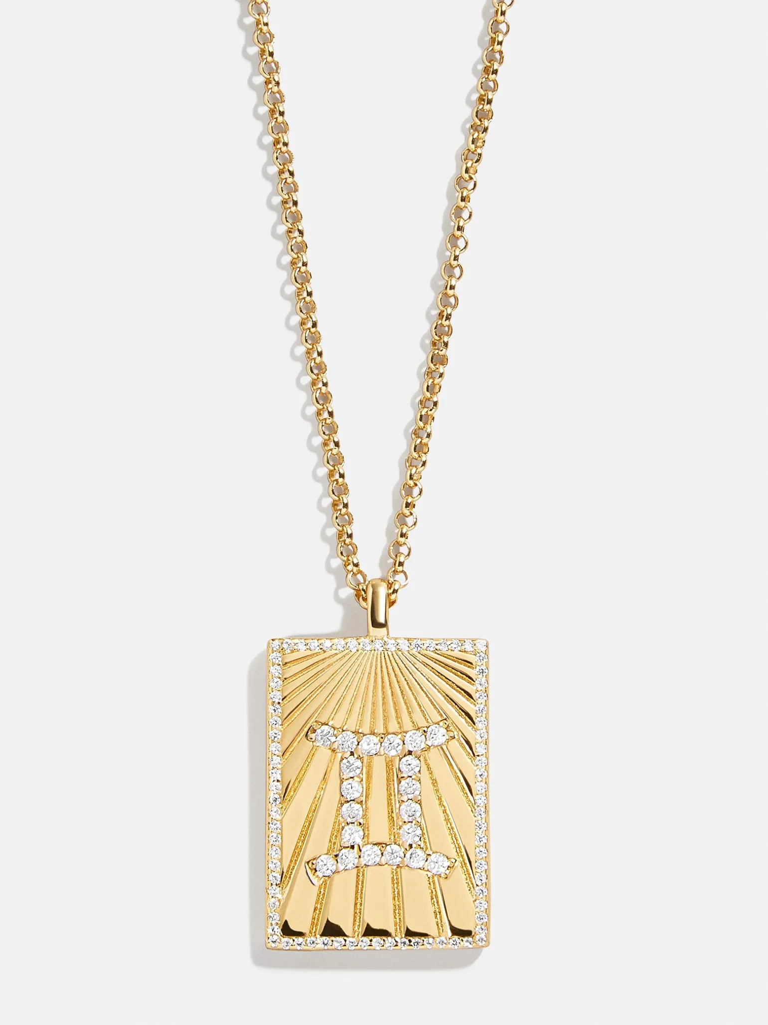 Reversible 18K Gold Vermeil Zodiac Pendant Necklace - Gemini