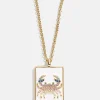 Reversible 18K Gold Vermeil Zodiac Pendant Necklace - Cancer