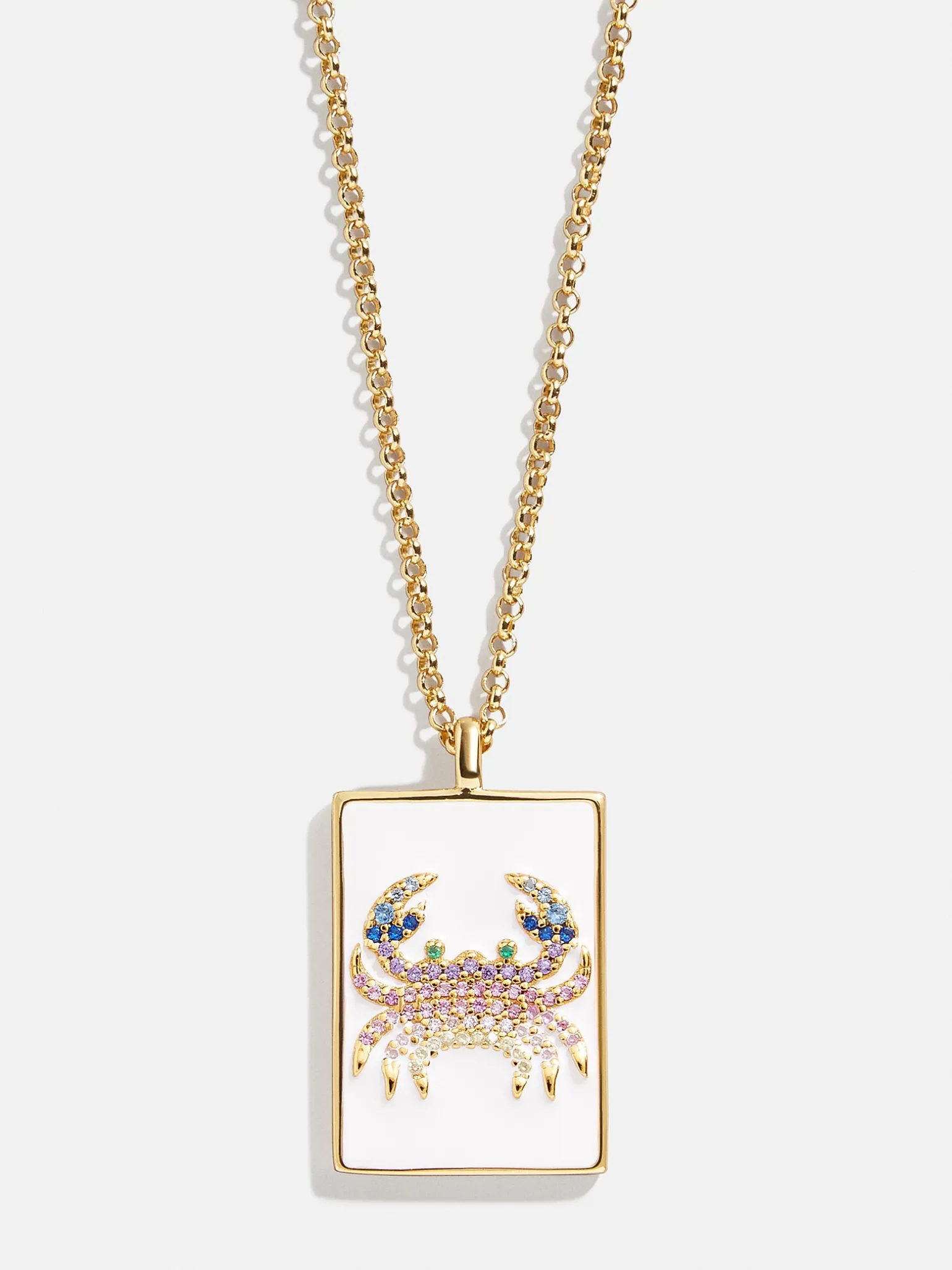 Reversible 18K Gold Vermeil Zodiac Pendant Necklace - Cancer