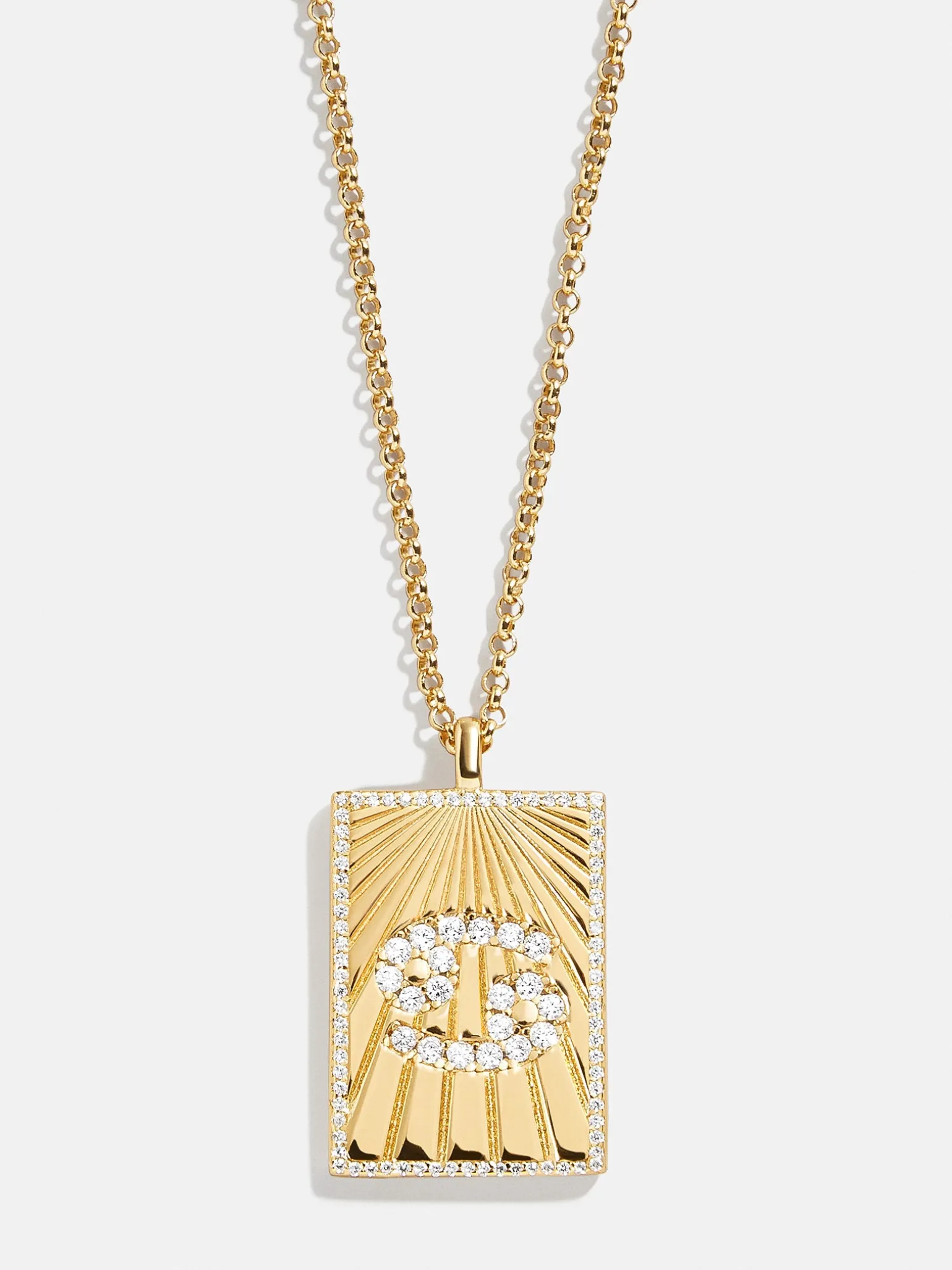 Reversible 18K Gold Vermeil Zodiac Pendant Necklace - Cancer