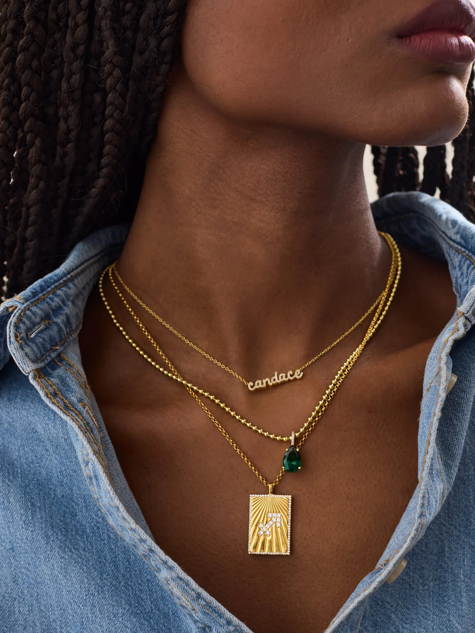 Reversible 18K Gold Vermeil Zodiac Pendant Necklace - Leo