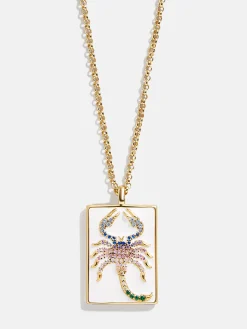 Reversible 18K Gold Vermeil Zodiac Pendant Necklace - Scorpio