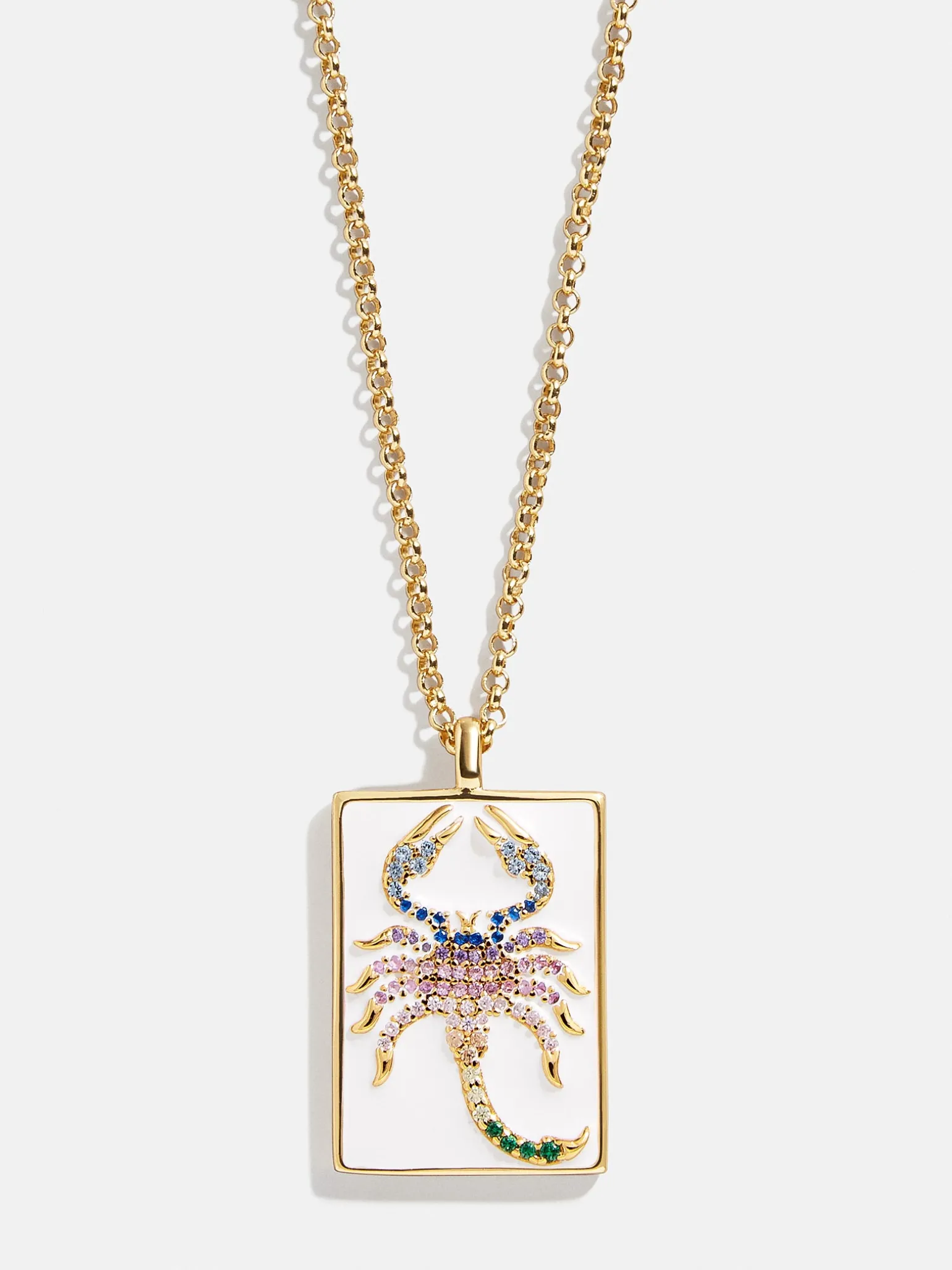Reversible 18K Gold Vermeil Zodiac Pendant Necklace - Scorpio