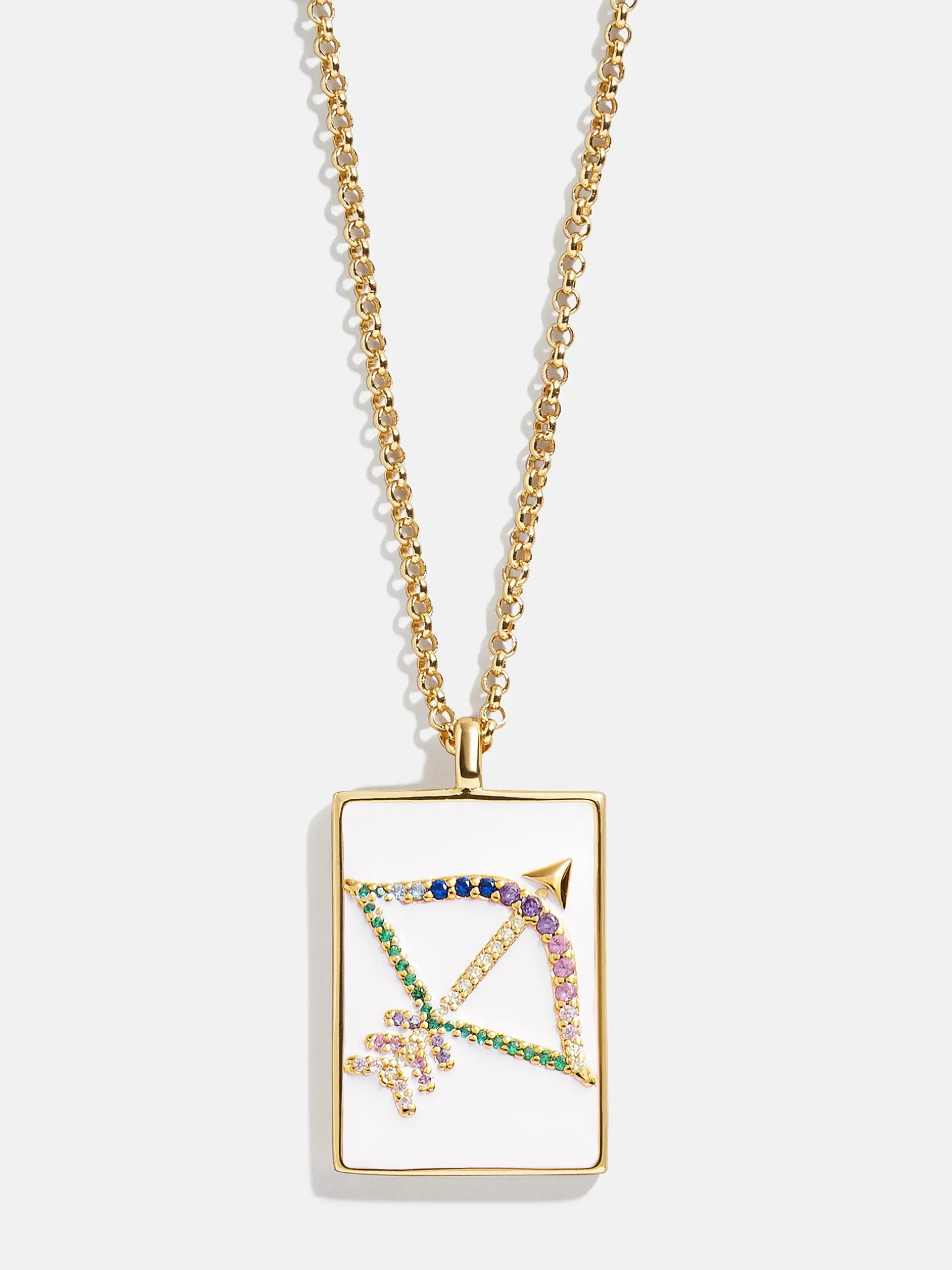 Reversible 18K Gold Vermeil Zodiac Pendant Necklace - Sagittarius