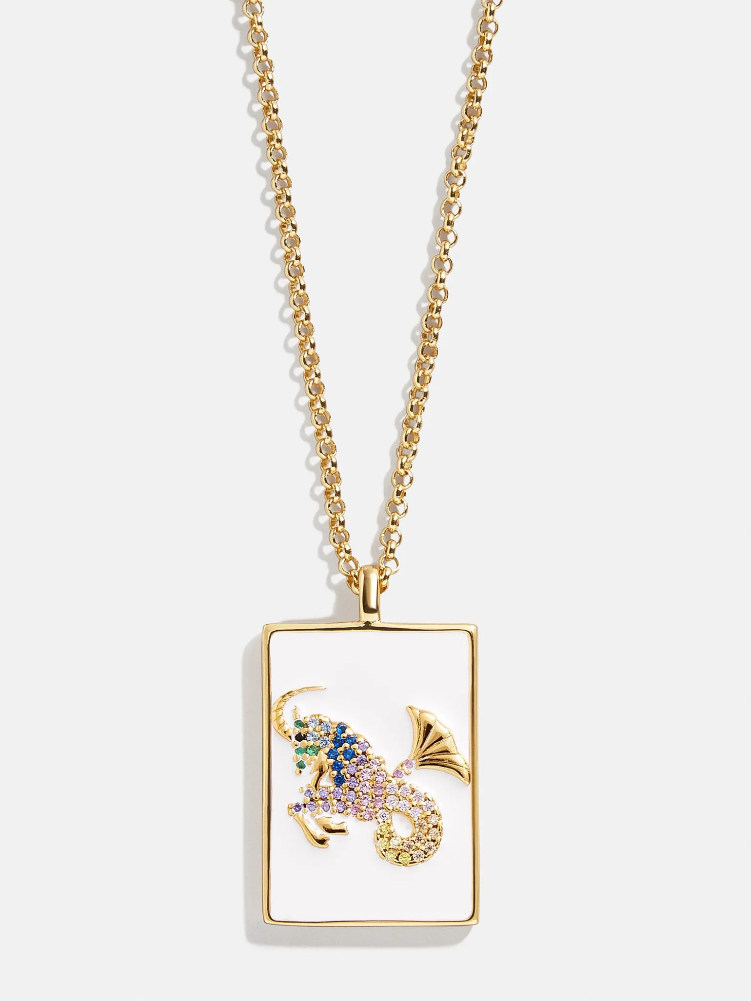 Reversible 18K Gold Vermeil Zodiac Pendant Necklace - Capricorn