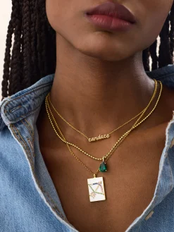 Reversible 18K Gold Vermeil Zodiac Pendant Necklace - Capricorn