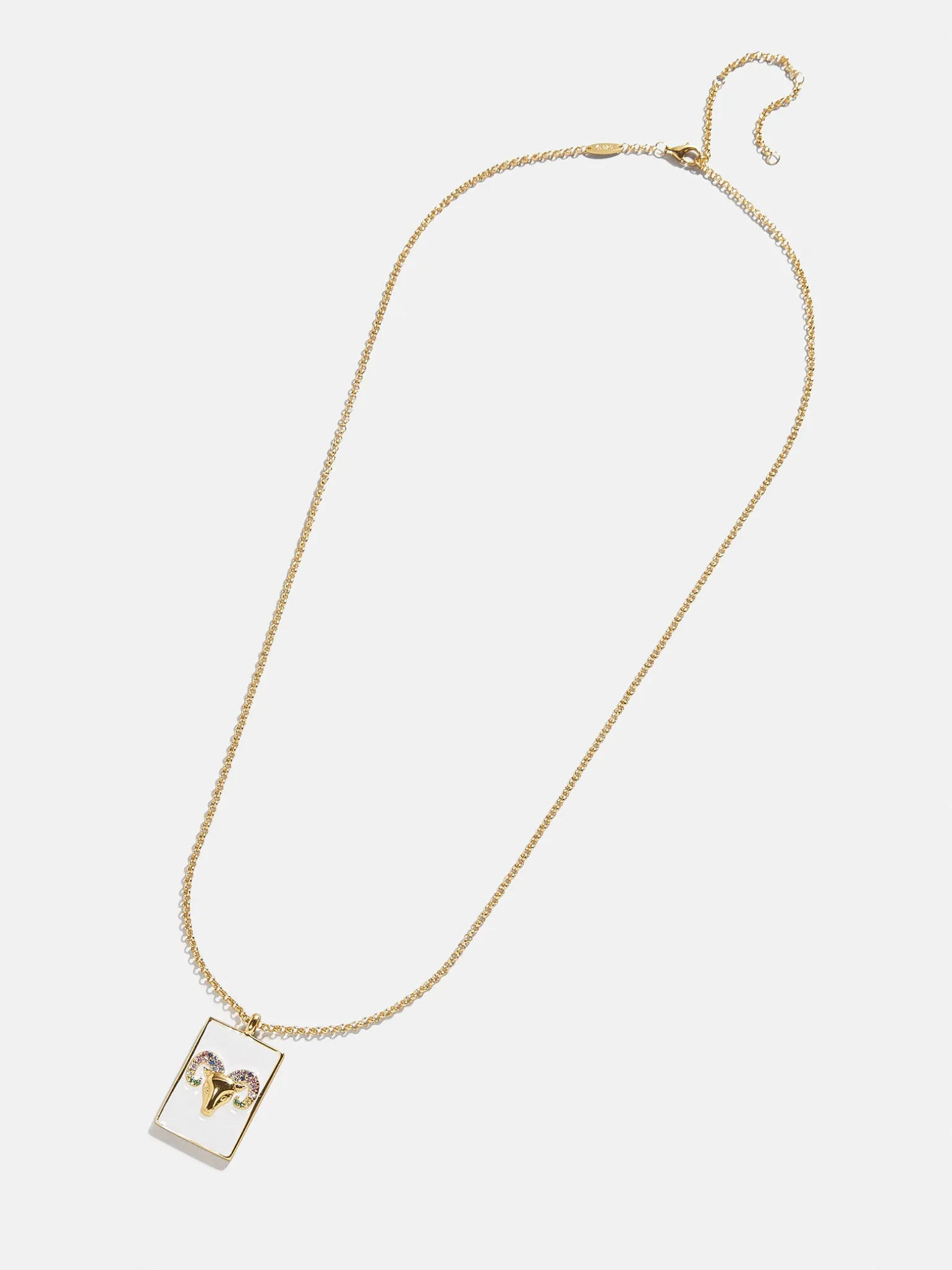 Reversible 18K Gold Vermeil Zodiac Pendant Necklace - Capricorn