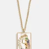 Reversible 18K Gold Vermeil Zodiac Pendant Necklace - Aquarius