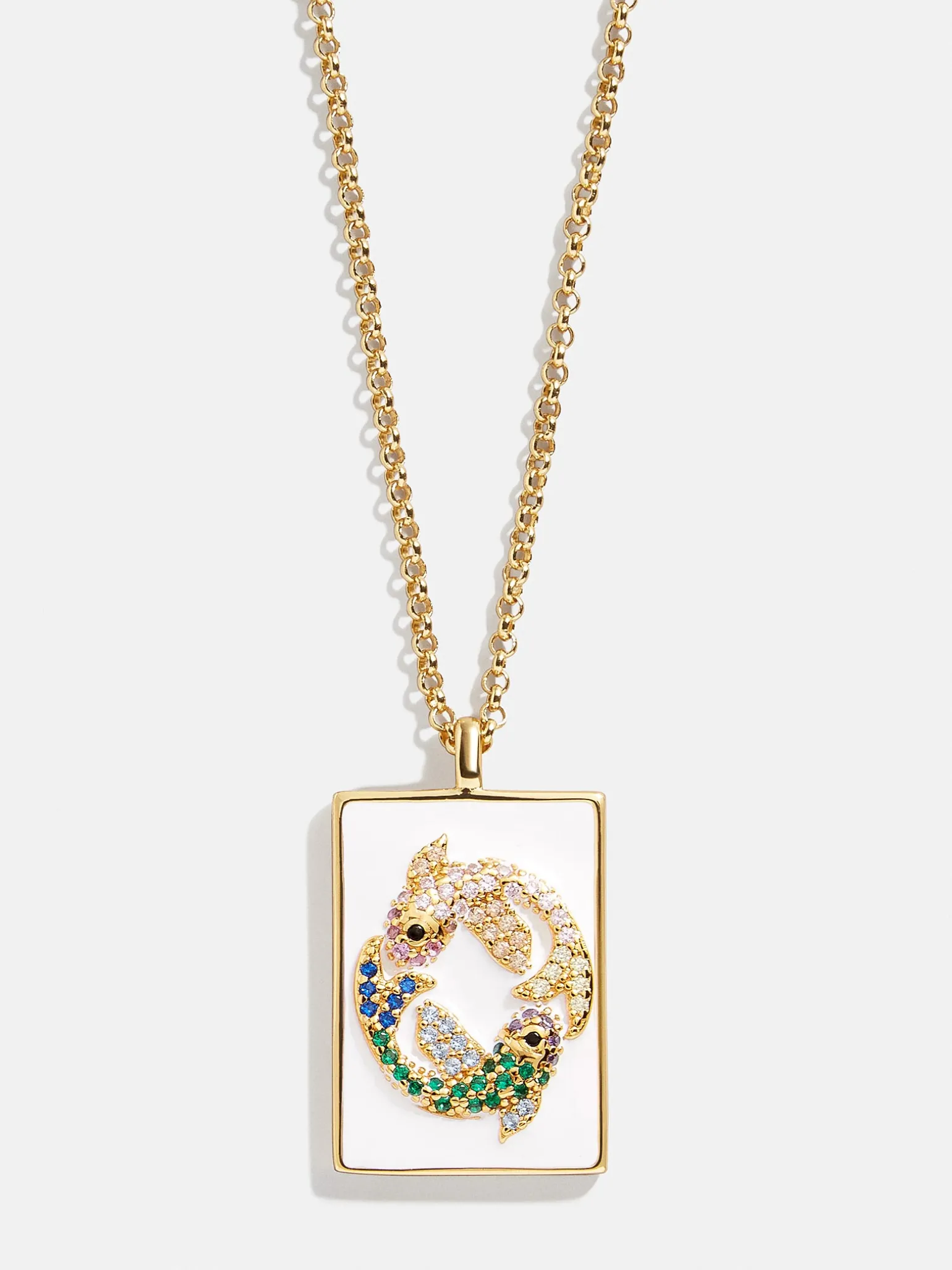 Reversible 18K Gold Vermeil Zodiac Pendant Necklace - Pisces