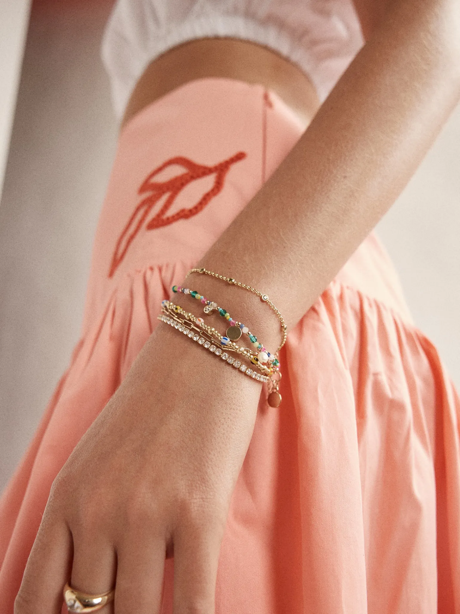 Rowan Semi-Precious Layered Bracelet - St. Tropez
