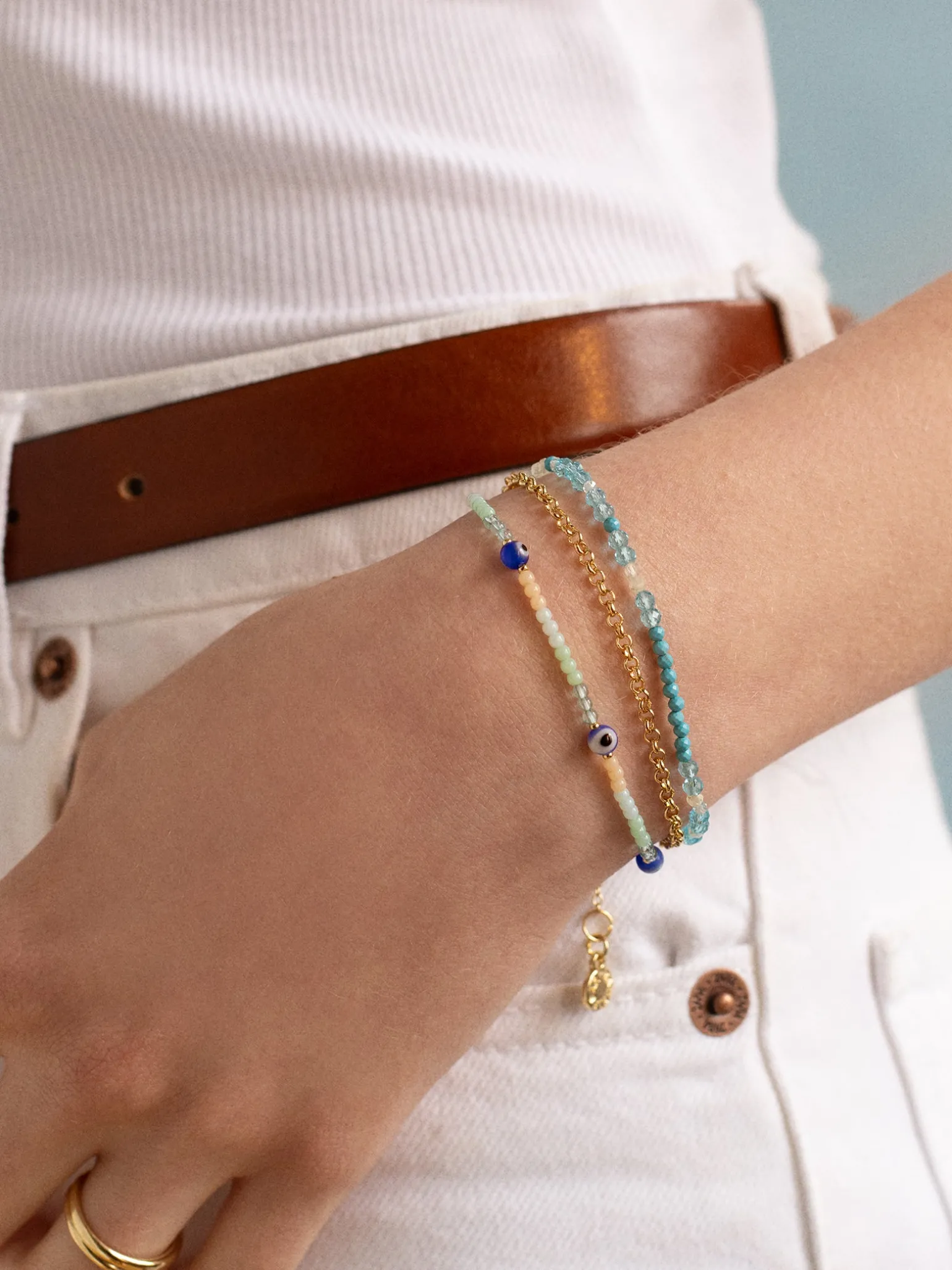 Rowan Semi-Precious Layered Bracelet - Mykonos