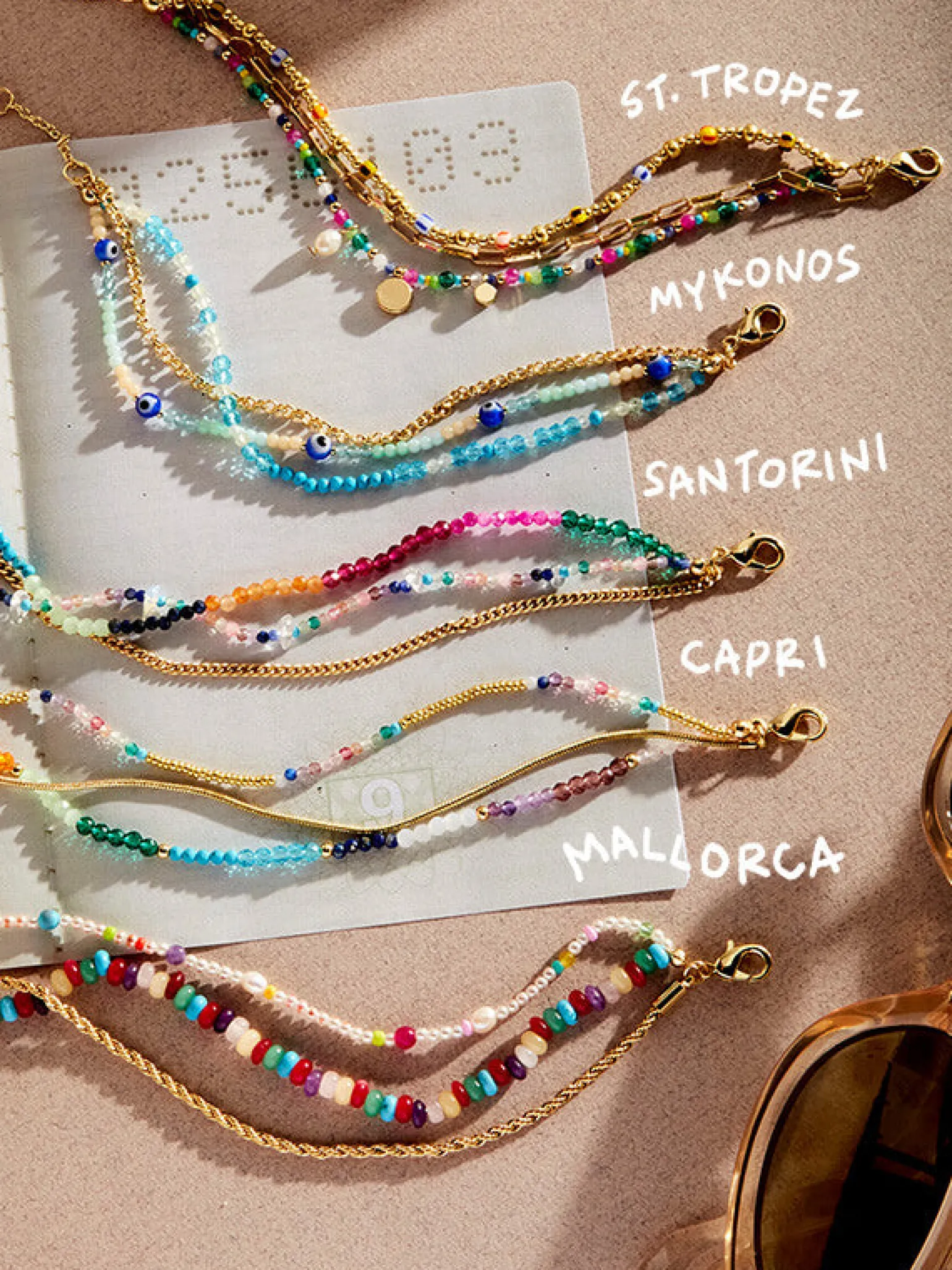 Rowan Semi-Precious Layered Bracelet - Santorini