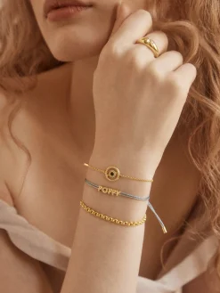 Sabrina 18K Gold Vermeil Motif Bracelet - Evil Eye