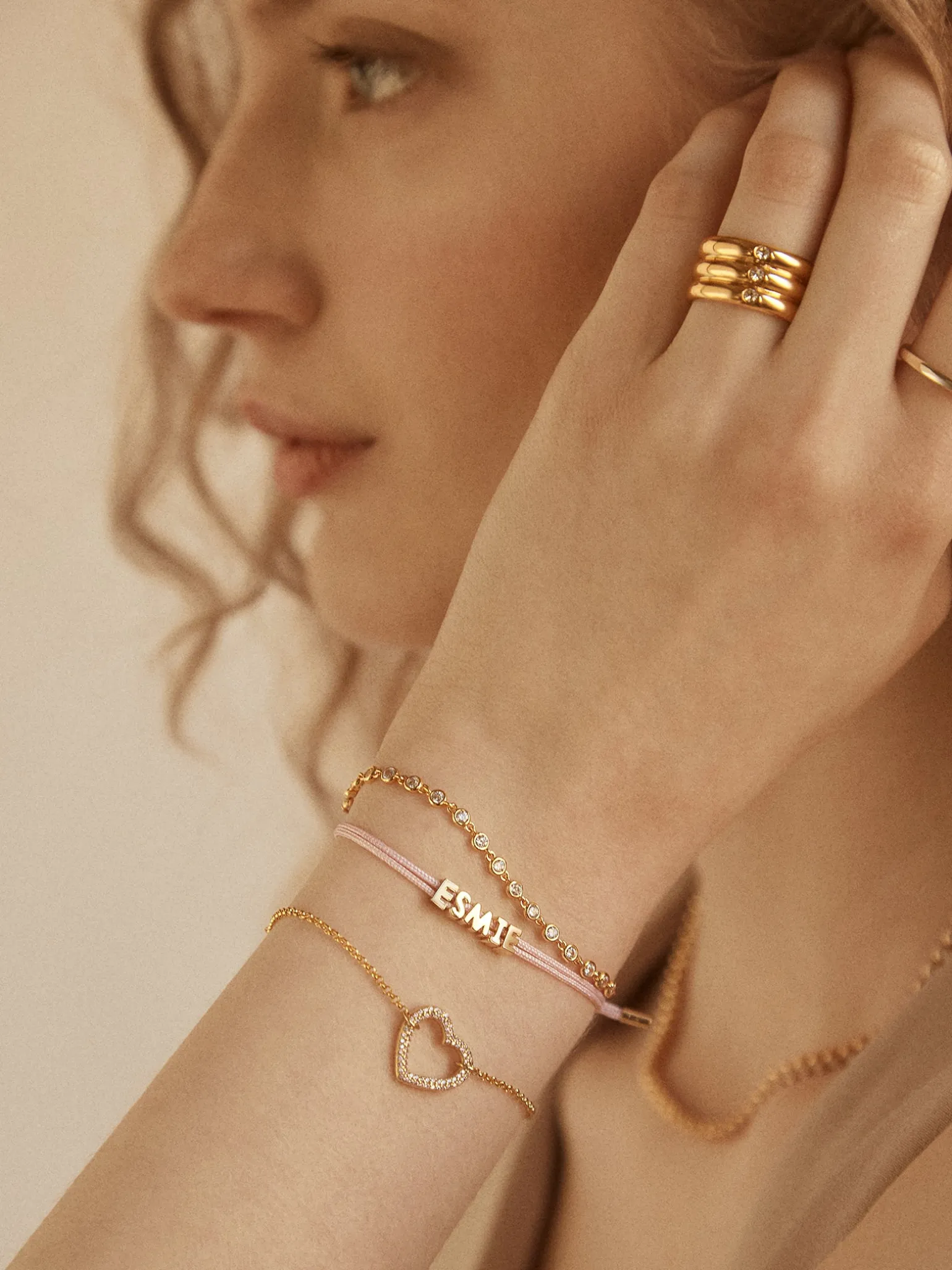 Sabrina 18K Gold Vermeil Motif Bracelet - Heart