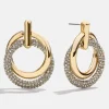 Sandra Gold Statement Earrings - Gold/Pavé