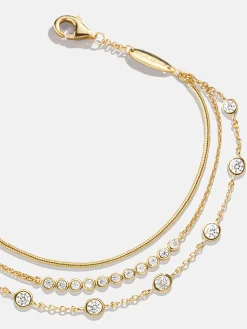 Selene 18K Gold Vermeil Layered Bracelet - Selene 18K Gold Vermeil Layered Bracelet