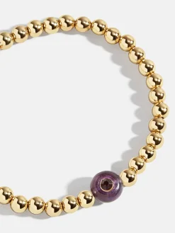 Semi-Precious Birthstone Pisa Bracelet - Amethyst
