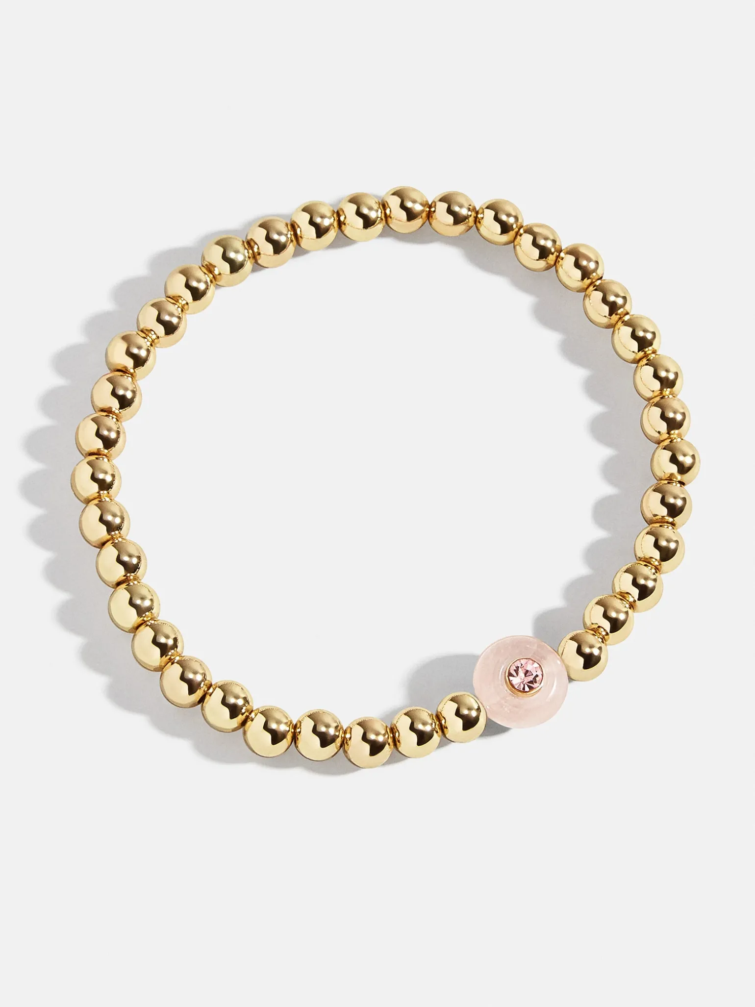 Semi-Precious Birthstone Pisa Bracelet - Rose Quartz