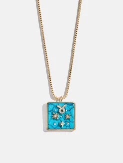Semi-Precious Zodiac Pendant Necklace - Taurus