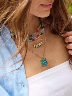 Semi-Precious Zodiac Pendant Necklace - Taurus