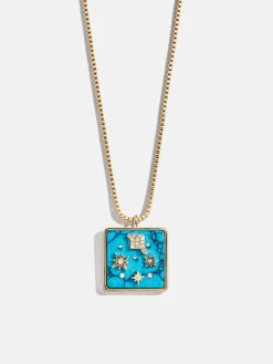 Semi-Precious Zodiac Pendant Necklace - Scorpio