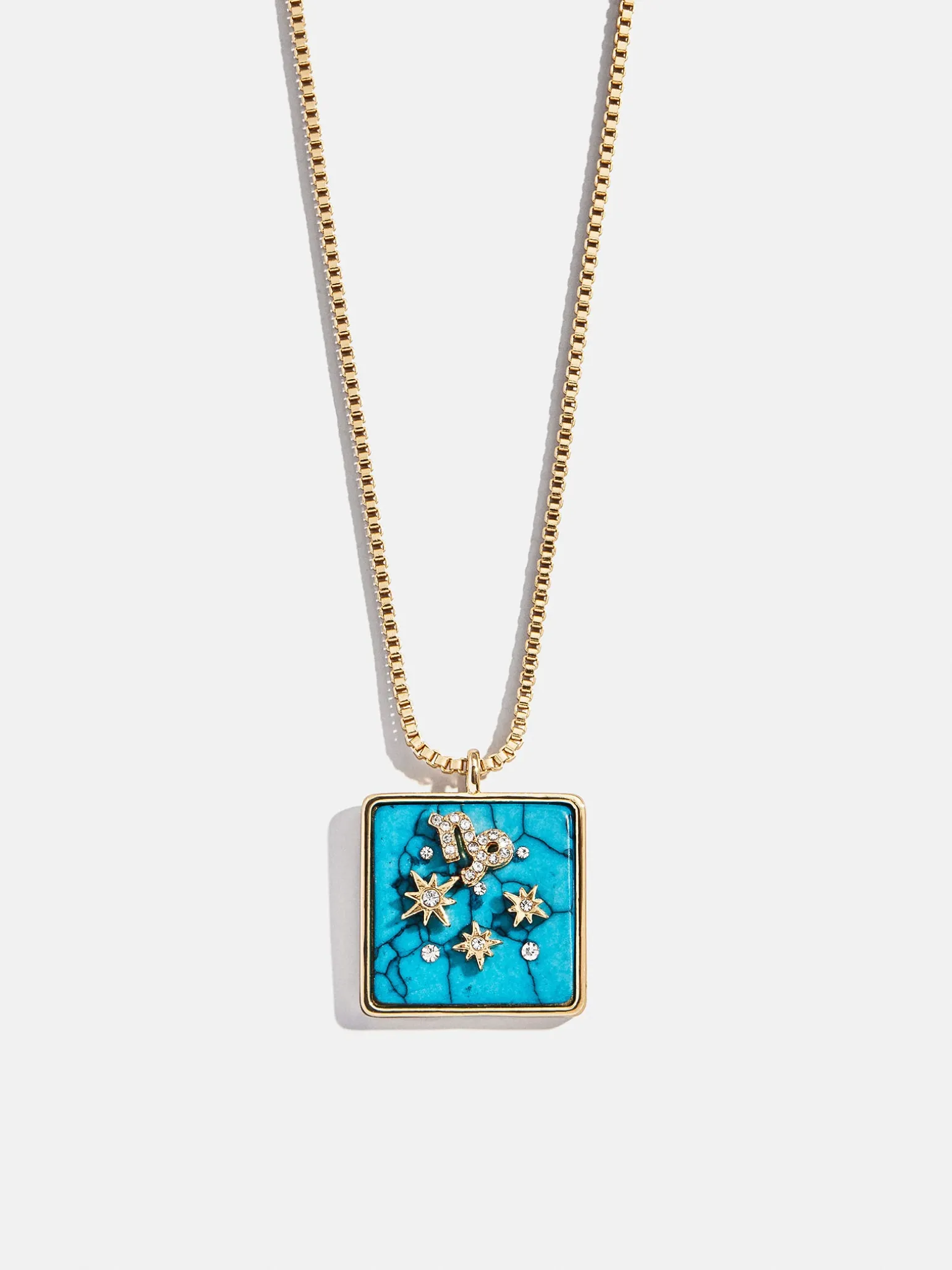 Semi-Precious Zodiac Pendant Necklace - Capricorn