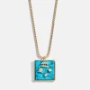 Semi-Precious Zodiac Pendant Necklace - Aquarius