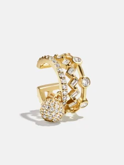 Simone 18K Gold Vermeil Ear Cuff - Gold/Pavé