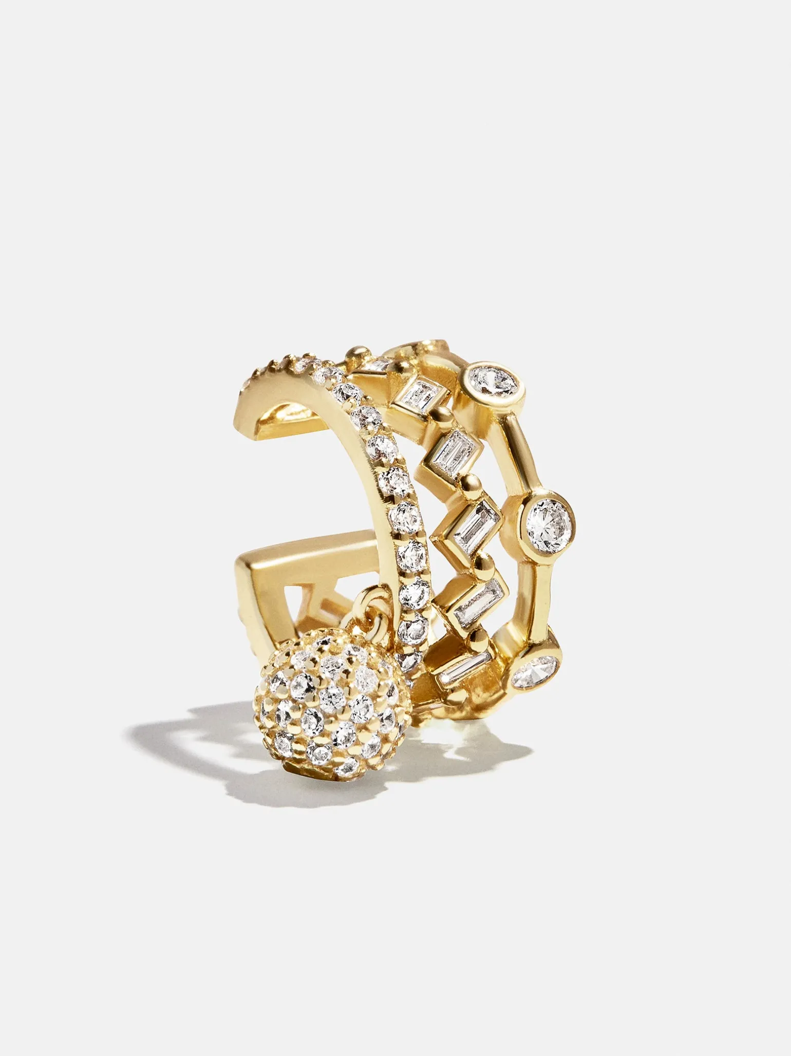 Simone 18K Gold Vermeil Ear Cuff - Gold/Pavé