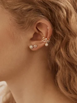 Simone 18K Gold Vermeil Ear Cuff - Gold/Pavé