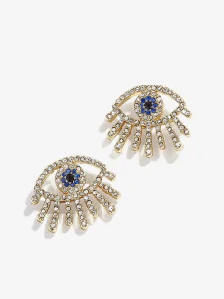 Sohla Evil Eye Earrings - Gold/Blue