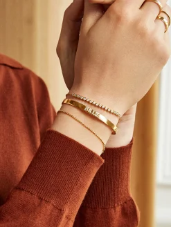 Sophie 18K Gold Vermeil Tennis Bracelet - Gold/Pavé
