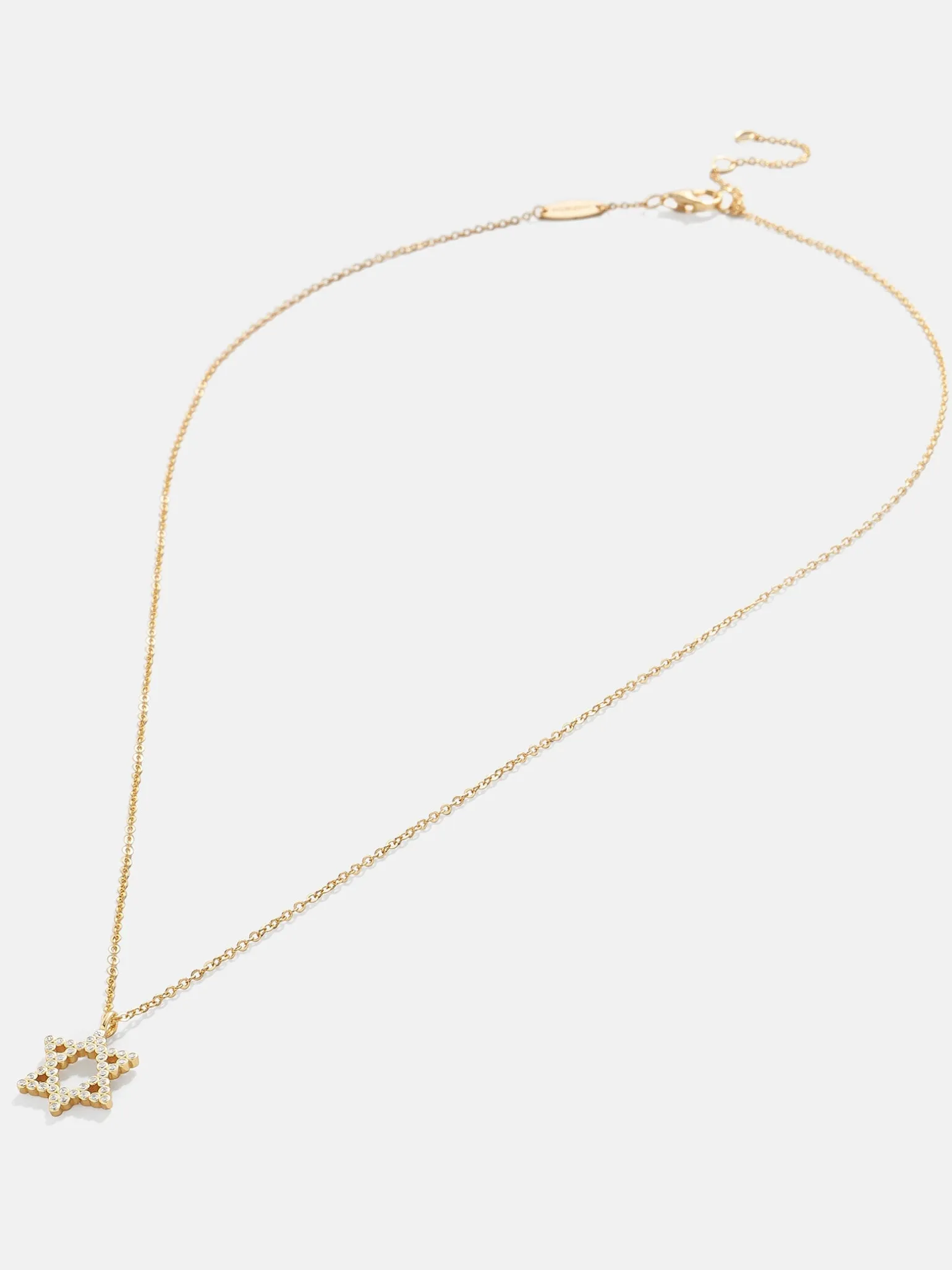 Star of David 18K Gold Vermeil Necklace - Gold/Pavé
