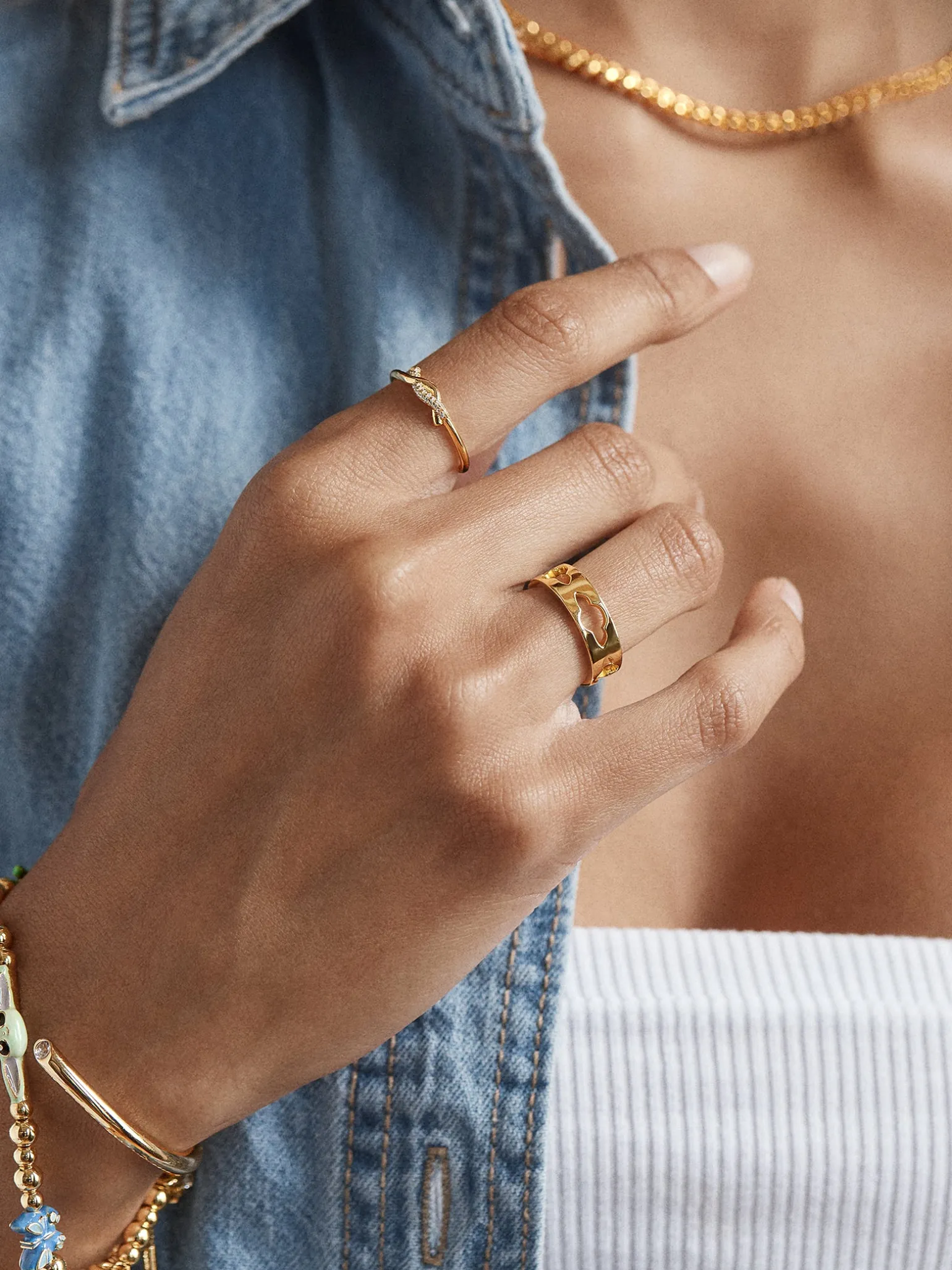STAR WARS™ GROGU™ 18K Gold Cutout Ring - Gold