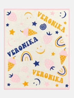 Sweet Tooth Kids' Custom Blanket - Orange/Pink/Blue