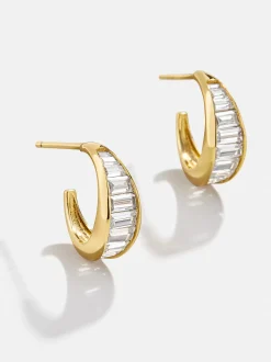Tina 18K Gold Vermeil Earrings - Gold/Pavé