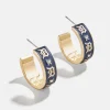 WEAR By Erin Andrews X BaubleBar Detroit Tigers Enamel Hoop Earrings - Detroit Tigers