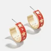 WEAR By Erin Andrews X BaubleBar Houston Astros Enamel Hoop Earrings - Houston Astros