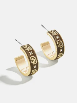 WEAR By Erin Andrews X BaubleBar San Diego Padres Enamel Hoop Earrings - San Diego Padres