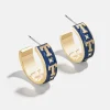 WEAR By Erin Andrews X BaubleBar Texas Rangers Enamel Hoop Earrings - Texas Rangers