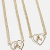 Wired Heart Custom Initial Necklace - Gold