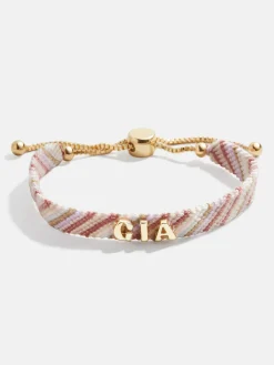 Woven Custom Friendship Bracelet - Pink Ombre Stripe