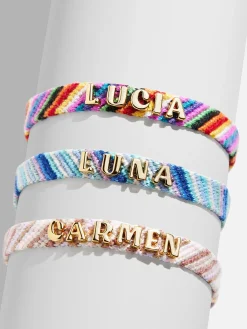 Woven Kids' Custom Friendship Bracelet - Multi Stripe