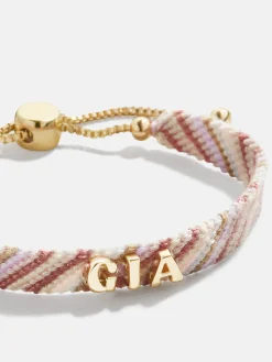 Woven Kids' Custom Friendship Bracelet - Pink Ombre Stripe