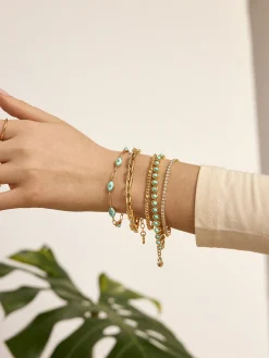 Yara Evil Eye Bracelet - Gold/Blue