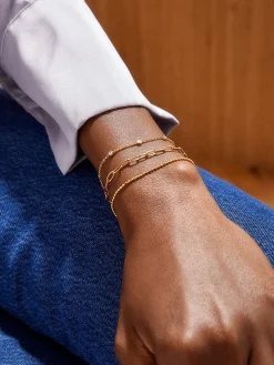 Yasmine 18K Gold Vermeil Birthstone Bracelet - Crystal